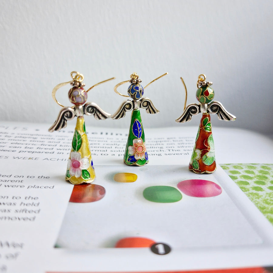 Angel Earrings / Cloisonne