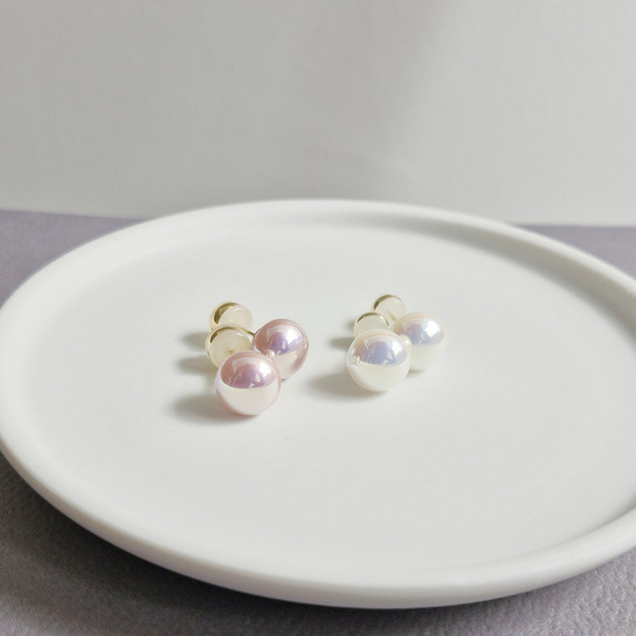 Austrian Pearl Earstuds / 18k Gold-plated 925