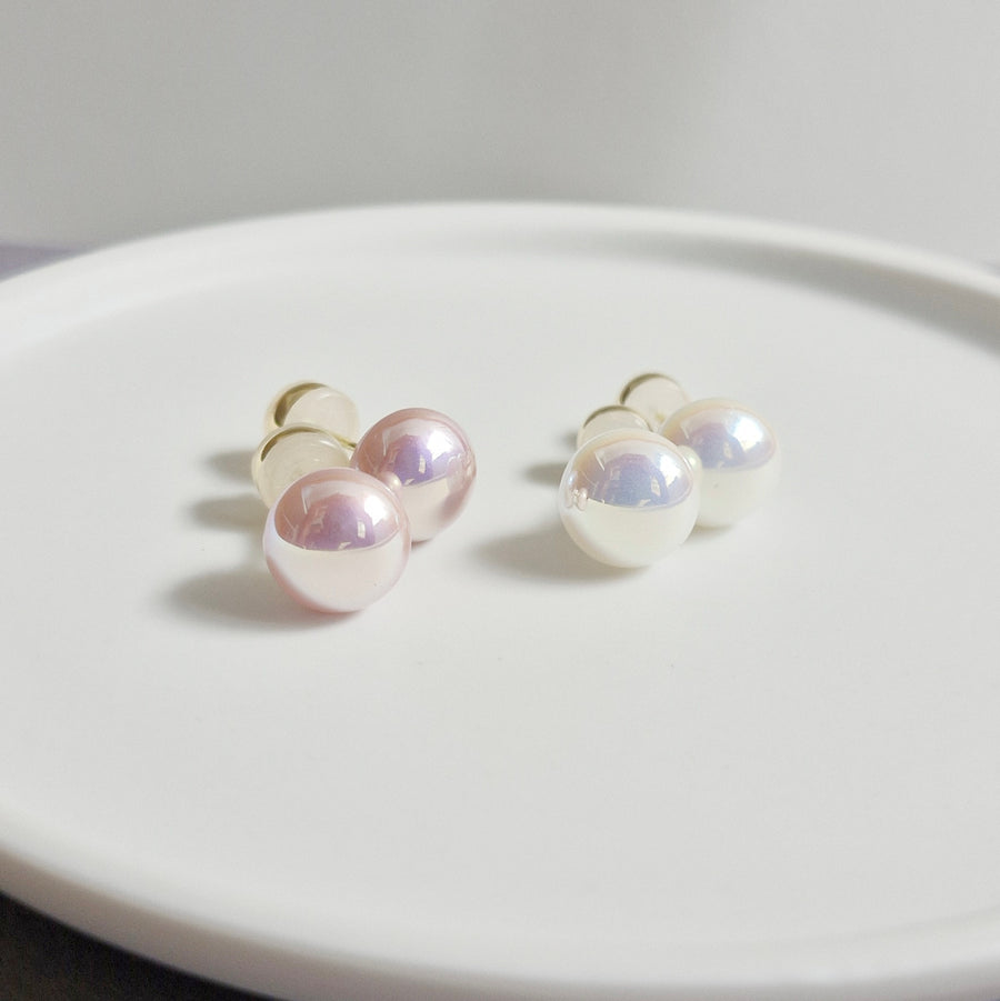 Austrian Pearl Earstuds / 18k Gold-plated 925