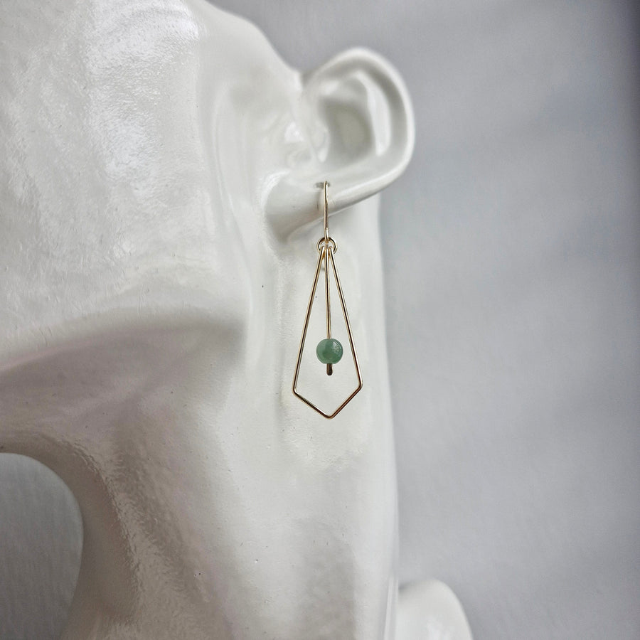 Alucia Earrings / Blue Jade