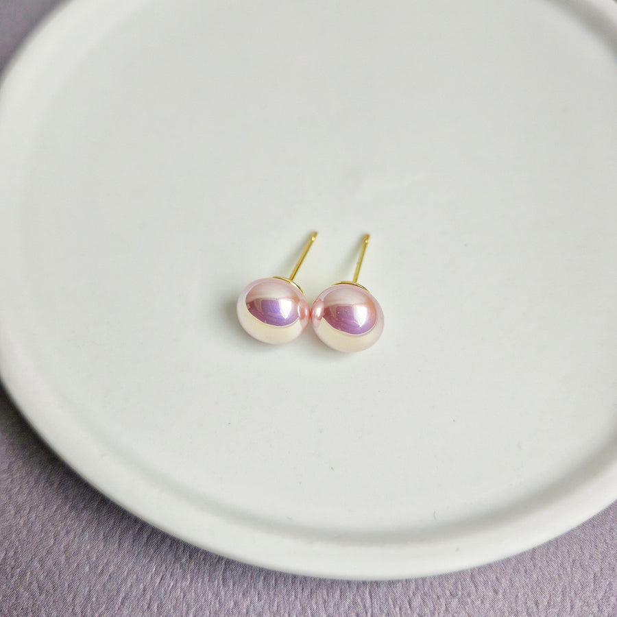 Austrian Pearl Earstuds / 18k Gold-plated 925