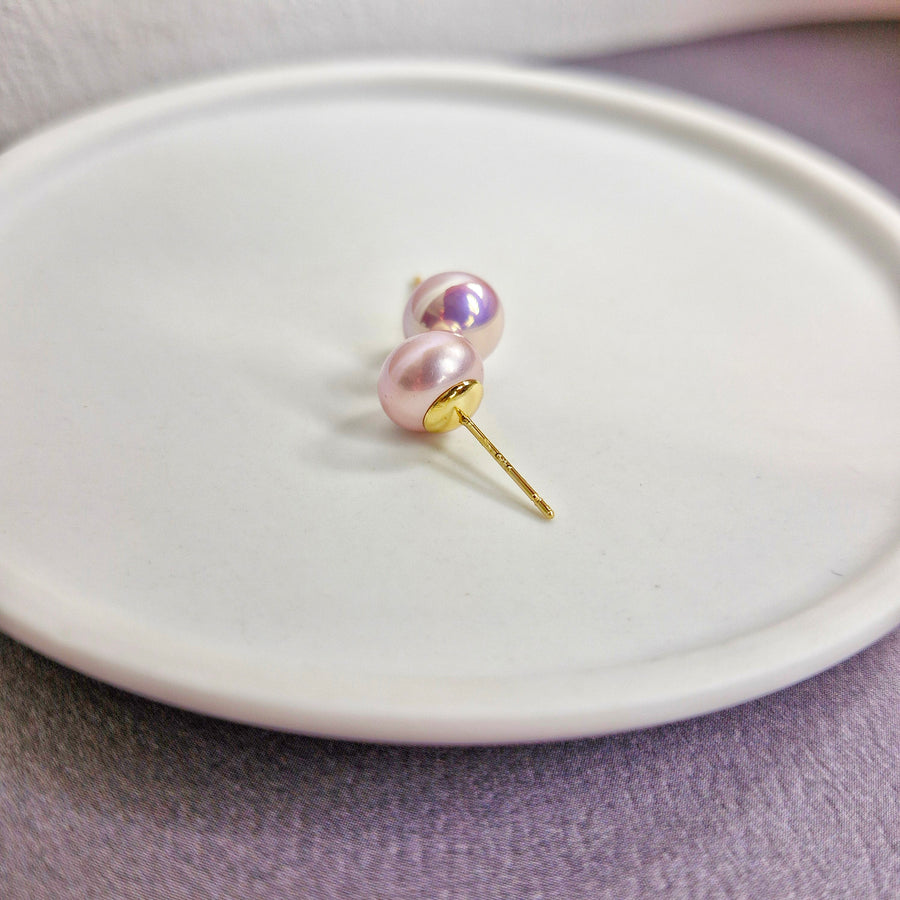 Austrian Pearl Earstuds / 18k Gold-plated 925